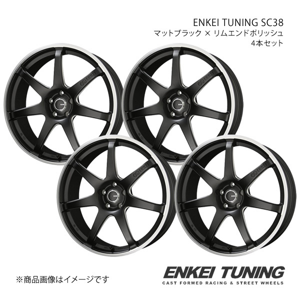 ENKEI TUNING SC38 ホイール4本セット タント L600(2013/10～2019/7)【16×5.0J 4-100 +45 マットブラックリムエンドポリッシュ】 共豊_画像1