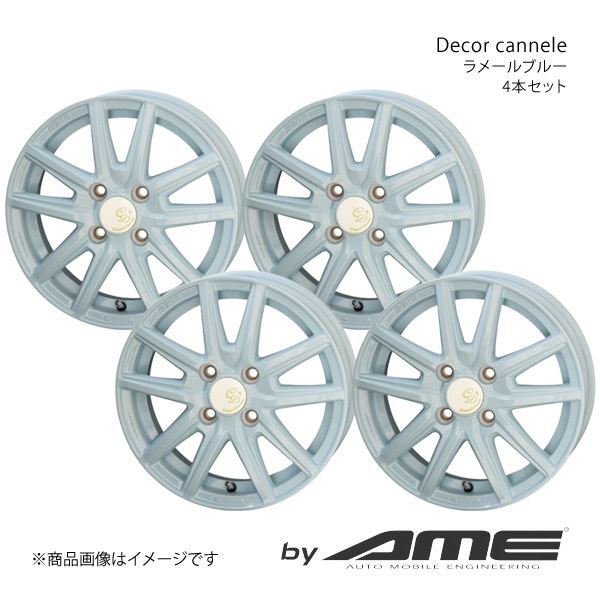 Decor cannele アルミホイール 4本セット タント L600(2013/10～2019/7)【14×4.5J 4-100 +45 ラメールブルー】 共豊_画像1