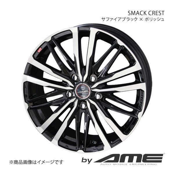 SMACK CREST アルミホイール1本 アクア NHP10(2011/12～2021/7)【17×6.0J 4-100 +40 サファイアブラック/ポリッシュ】 共豊_画像1