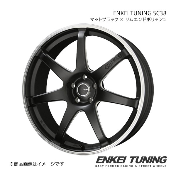 ENKEI TUNING SC38 アルミホイール1本 フレアワゴン MM53S(2017/12～)【15×4.5J 4-100 +45 マットブラックリムエンドポリッシュ】 共豊_画像1