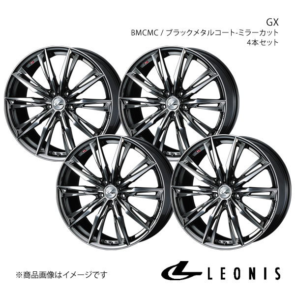LEONIS/GX ステージア M35 4WD アルミホイール4本セット【17×7.0J5-114.3 INSET42 BMCMC】0039359×4_画像1