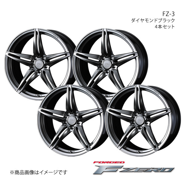 F ZERO/FZ-3 ES 10系 アルミホイール4本セット【19×8.0J5-114.3 INSET45 ダイヤモンドブラック】0039464×4_画像1