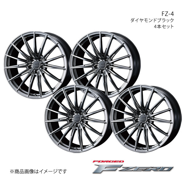 F ZERO/FZ-4 キックス P15 アルミホイール4本セット【18×7.5J 5-114.3 INSET48 ダイヤモンドブラック】0039833×4