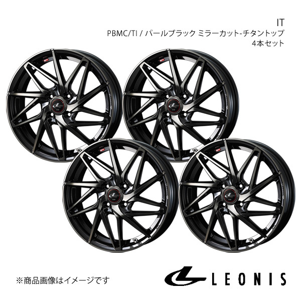 LEONIS/IT ヴィッツ 130系 純正タイヤサイズ(185/60-15) アルミホイール4本セット【15×5.5J 4-100 INSET43 PBMC/TI】0040561×4_画像1