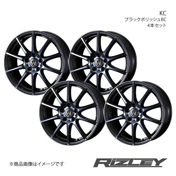 RiZLEY/KC クラウン 180系 FR アルミホイール4本セット【17×7.0J 5-114.3 INSET40 ブラックポリッシュBC】0040524×4_画像1