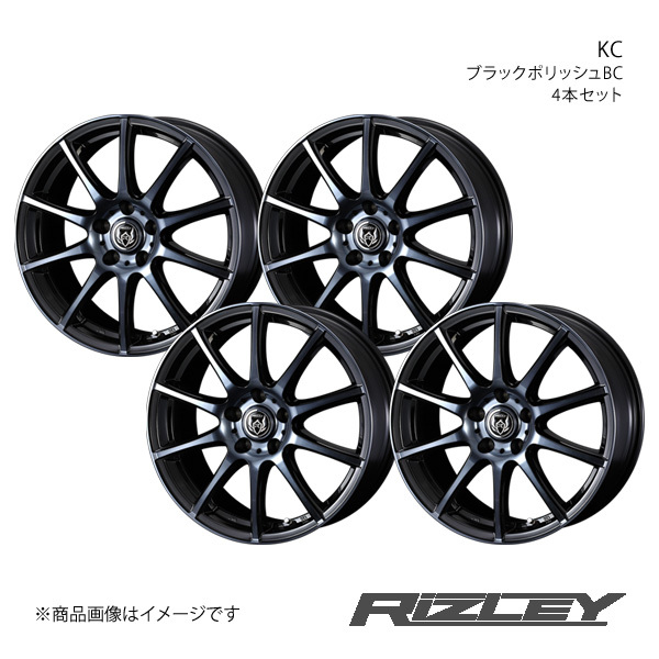 RiZLEY/KC CX-3 DK系 4WD アルミホイール4本セット【18×7.5J 5-114.3 INSET48 ブラックポリッシュBC】0040527×4_画像1