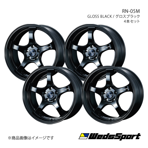 WedsSport/RN-05M アコード CU1/2 TYPE-S アルミホイール4本セット【19×8.0J 5-114.3 INSET45 GLOSS BLACK】0072917×4_画像1