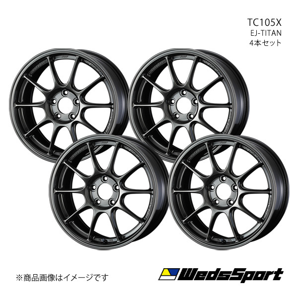 WedsSport/TC105X BRZ ZD8 アルミホイール4本セット【17×7.5J 5-100 INSET45 EJ-TITAN】0073763×4_画像1