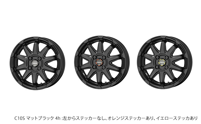 CIRCKAR C10S アルミホイール2本セット スペーシア MK53S(2017/12～)【15×4.5J 4-100 +45 マットブラック】 共豊_画像3