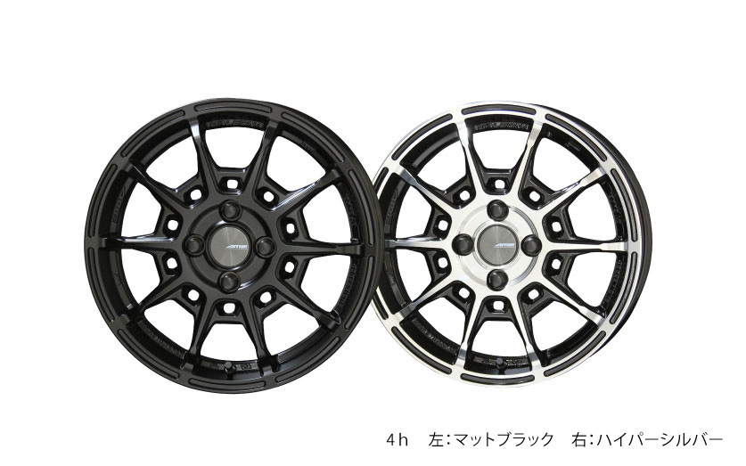 GALERNA REFINO アルミホイール2本セット N-BOX JF3/JF4(2017/8～)【15×4.5J 4-100 +45 マットブラック】 共豊_画像4