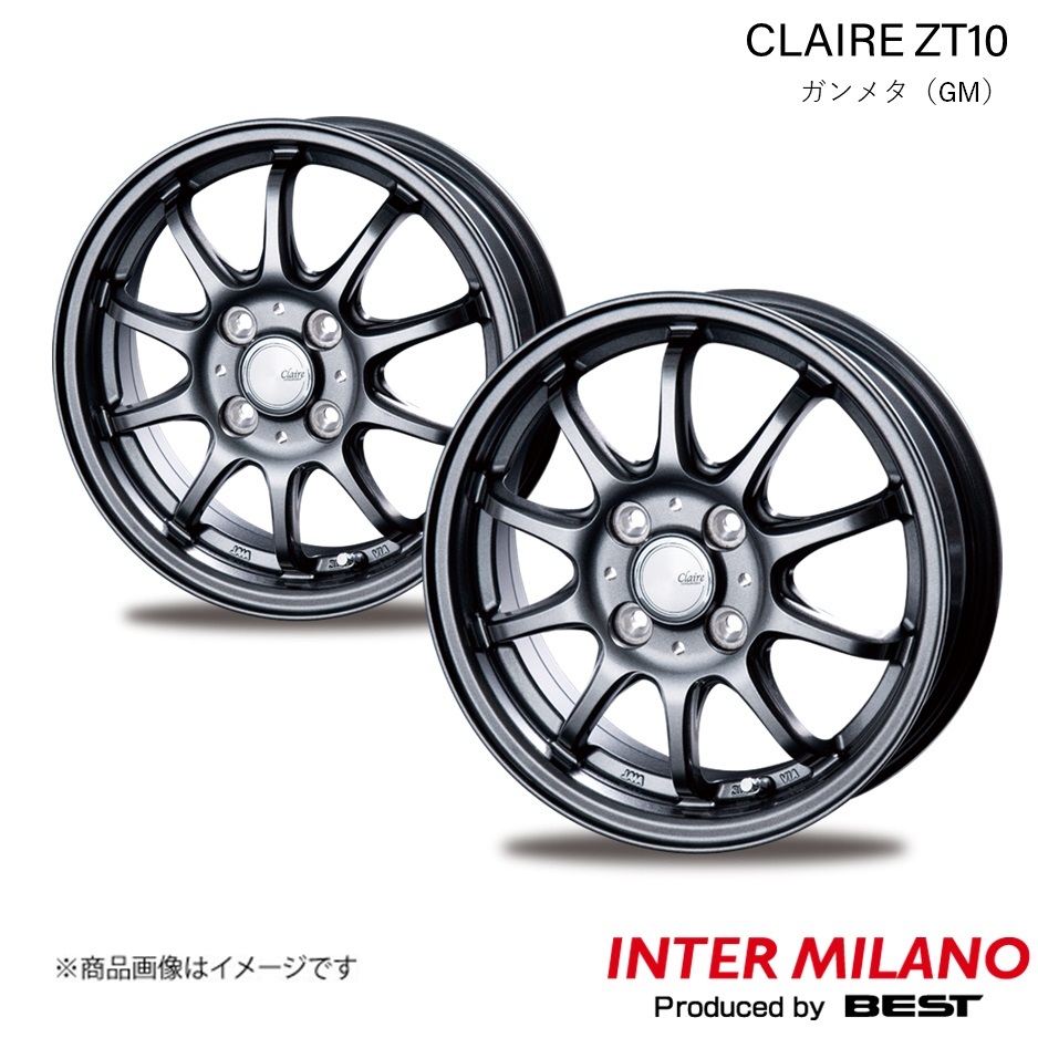 INTER MILANO/インターミラノ CLAIRE ZT10 トール M900系 ホイール 2本【15×5.5J 4-100 INSET43 ガンメタ】_画像1