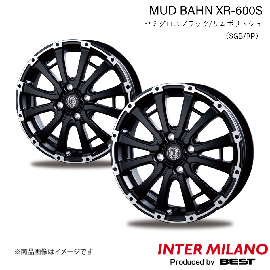 INTER MILANO/インターミラノ MUD BAHN XR-600S ソリオ MA系 ホイール 2本【14×4.5J 4-100 INSET45 SGB/RP】_画像1