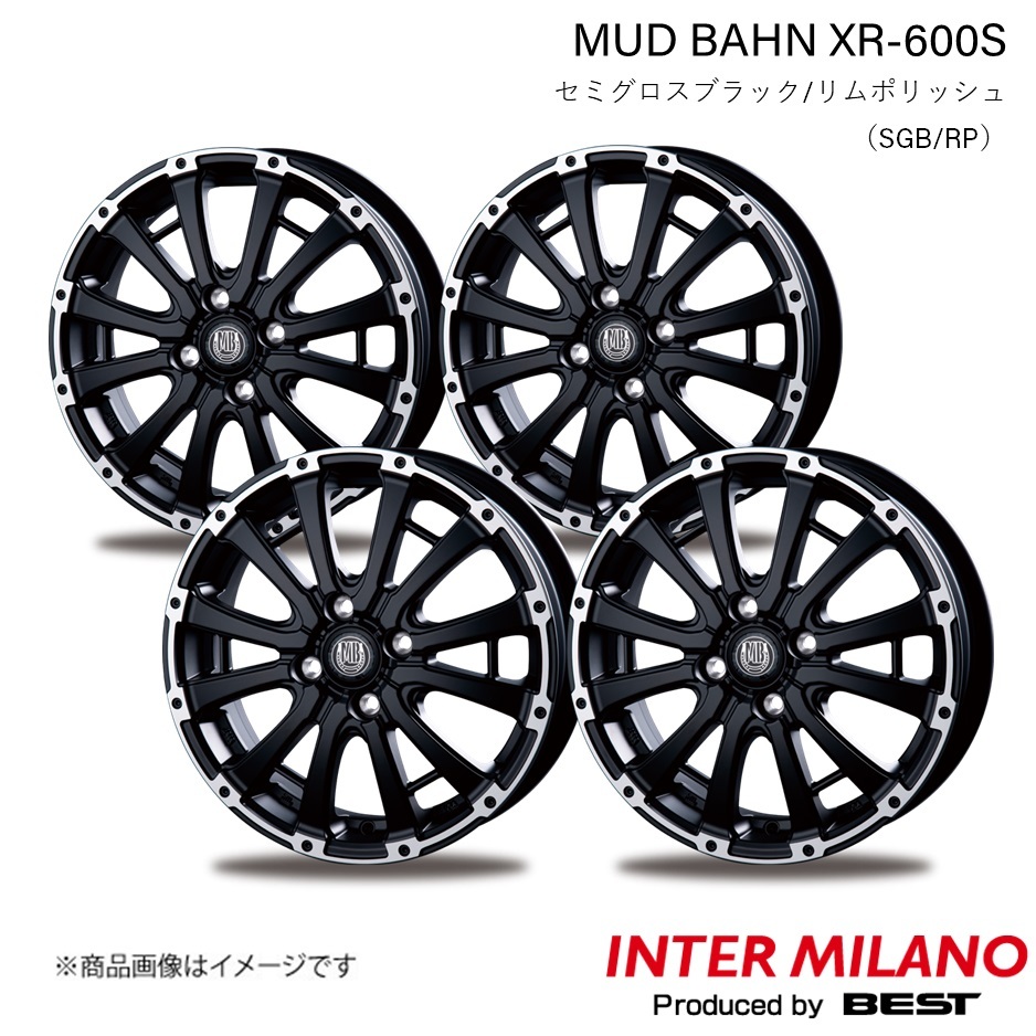 INTER MILANO/インターミラノ MUD BAHN XR-600S ソリオ MA系 ホイール 4本【14×4.5J 4-100 INSET45 SGB/RP】_画像1