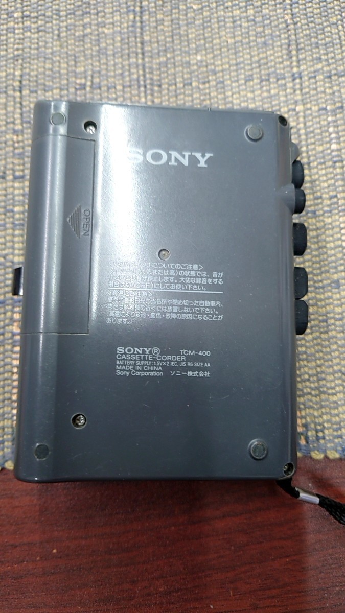 SONY ソニー TCM-400 カセットプレイヤー 現状品_画像6