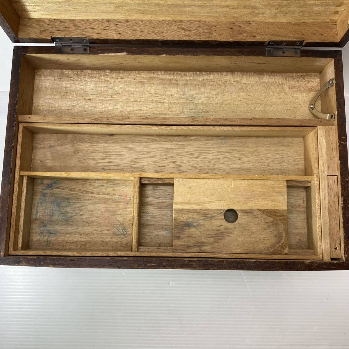木製 ソーイングボックス 裁縫箱 レトロ 古道具 小物入れ インテリア 飾_画像4