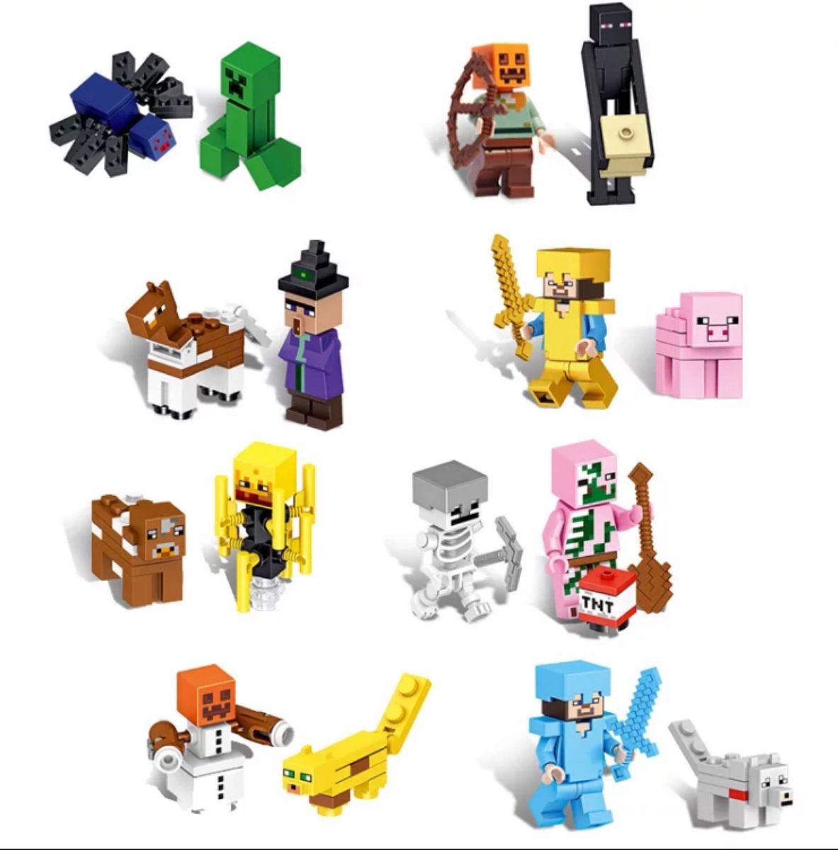 LEGO マインクラフト  ミニフィギュア  セット マイクラ フィギュア レゴ 互換 ゲーム おまとめ プレゼント 誕生日