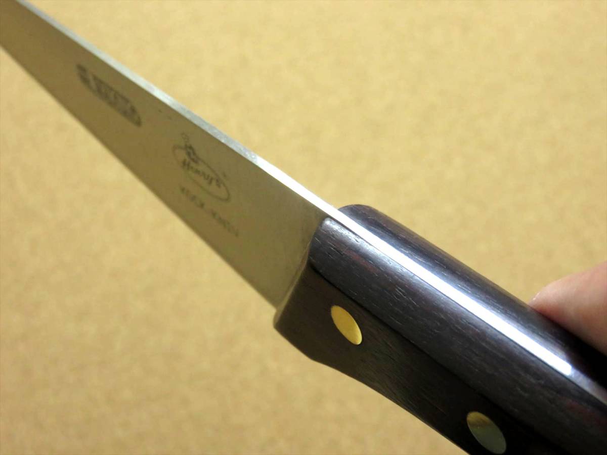 関の刃物 カービングナイフ 21.5cm (215mm) VIKING バイキング モリブデン バーベキュー 肉切包丁 両刃包丁 日本製 在庫処分品_画像8