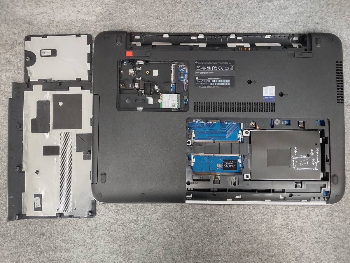 HP ProBook 450 G3 i5-6200U Bios確認 ジャンク バッテリー欠損 GT2B_画像6