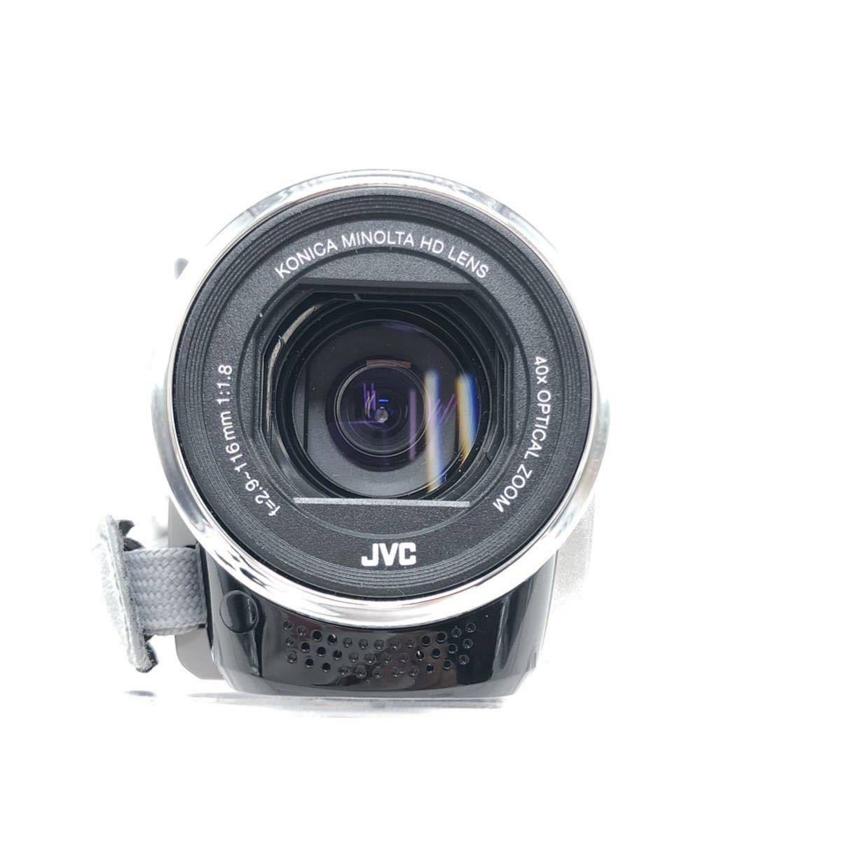 JVC Everio デジタルビデオカメラ エブリオ シルバー ケンウッド GZ-HM133-S FULL HD 中古 通電確認済み YS 9NMG_画像2