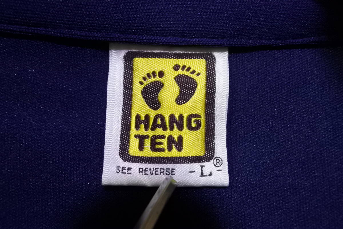 80's HANG TEN Vintage Track Jacket size L ハンテン トラックジャケット ジャージ 台湾製 ビンテージ_画像3