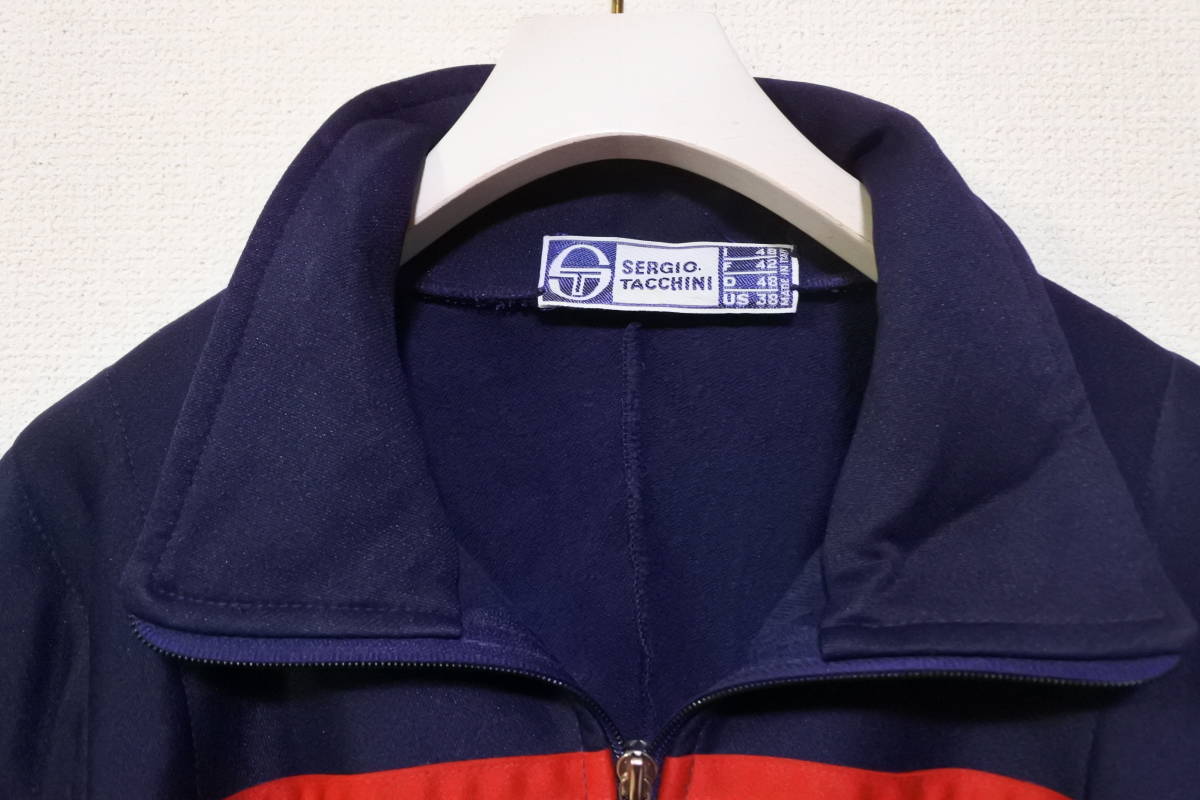 80's SERGIO TACCHINI セルジオタッキーニ トラックジャケット ジャージ size M イタリア製 ビンテージ_画像3