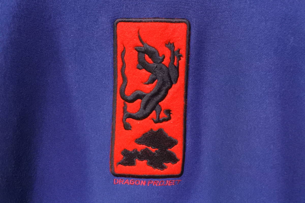 90's BSF Project Dragon Hoodie size M USA製 プロジェクトドラゴン スウェット パーカー ネイビー_画像6