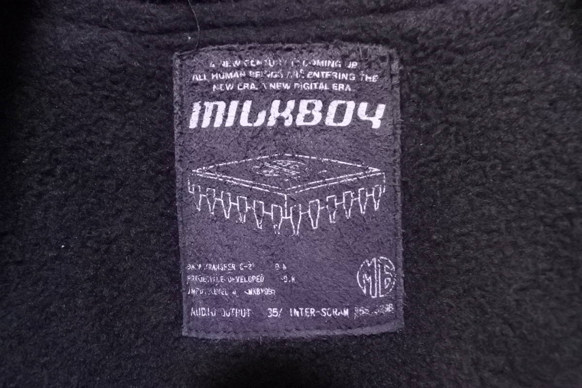 90's MILKBOY Archive Nylon Coat size M-L ミルクボーイ ナイロンコート 裏地フリース アーカイブ_画像8