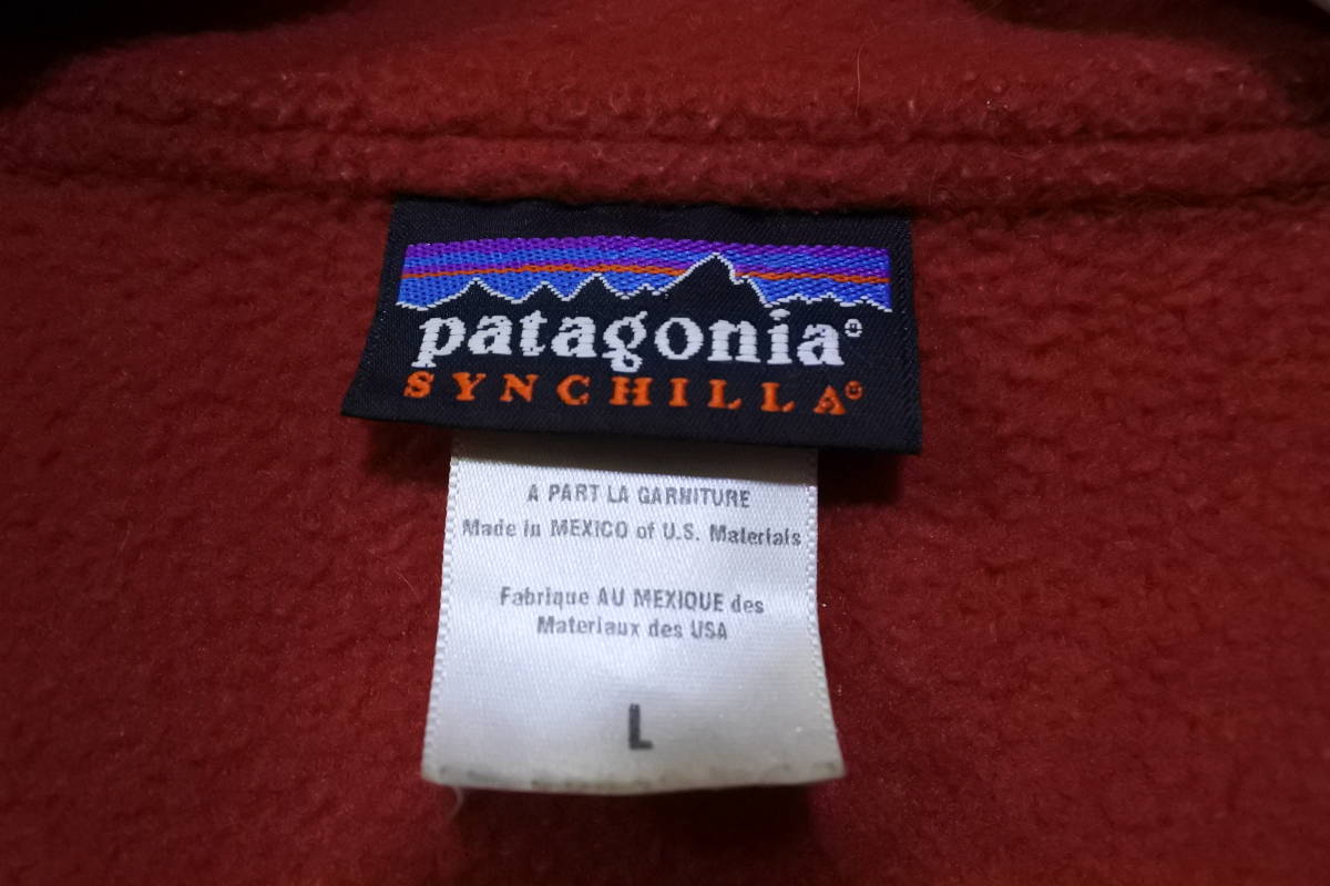 patagonia SYNCHILLA 25735F4 Fleece size L パタゴニア シンチラ ハーフジップ フリース テラコッタ メキシコ製_画像5