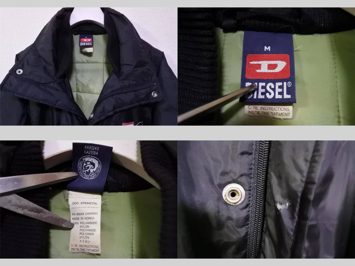 90's DIESEL DENIM DIVISION Vintage Nylon Jacket size M ディーゼル ナイロンジャケット 旧ロゴ 韓国製_画像8