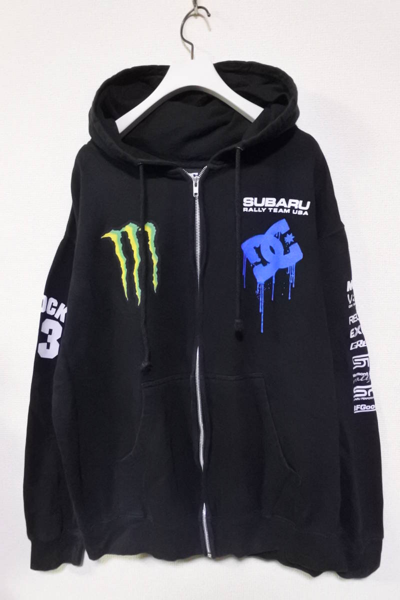 00's DC SHOES SUBARU RALLY TEAM USA MONSTER KEN BLOCK Hoodie size M ケンブロック スウェット パーカー