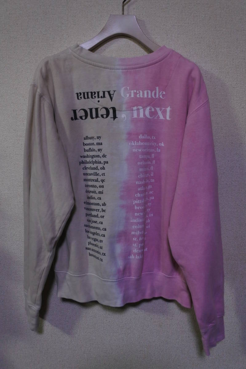 Ariana Grande thank u,next Crewneck size S アリアナグランデ ツアー スウェット ピンク×ベージュ_画像7