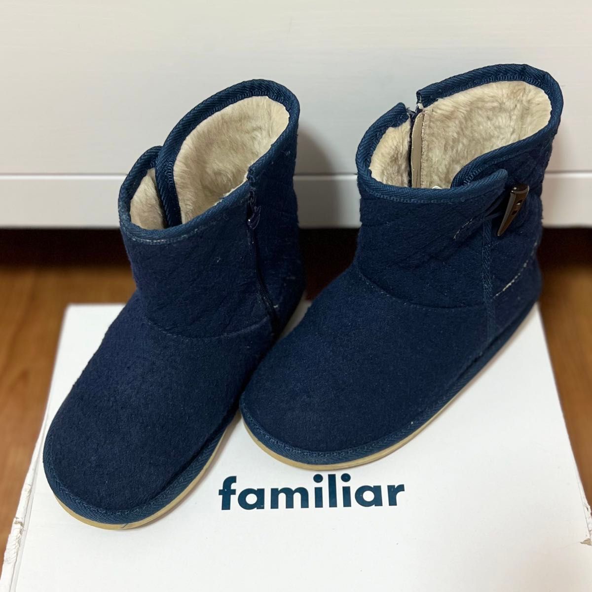 familiarファミリア ショートブーツ ブルー 20cm - ブーツ