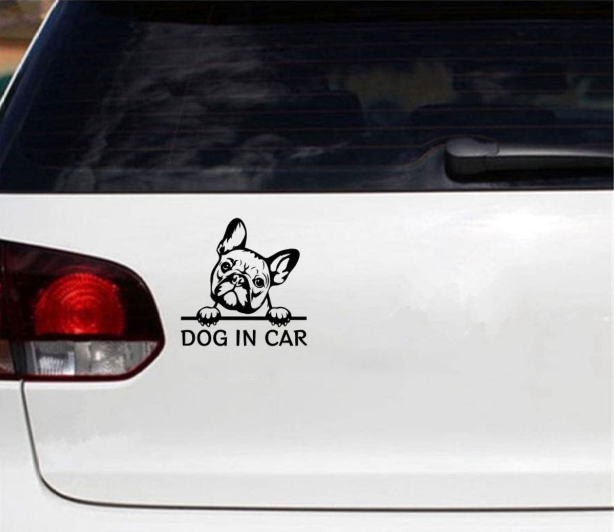 カッティングステッカー DOG IN CAR フレンチブルドッグ2 フレブル