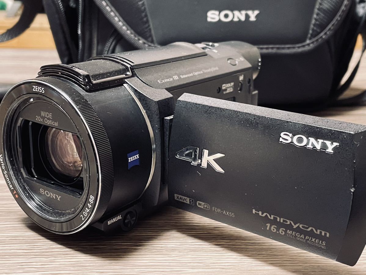 SONY 4Kビデオカメラ　FDR-AX55 純正ケース他オマケ付き