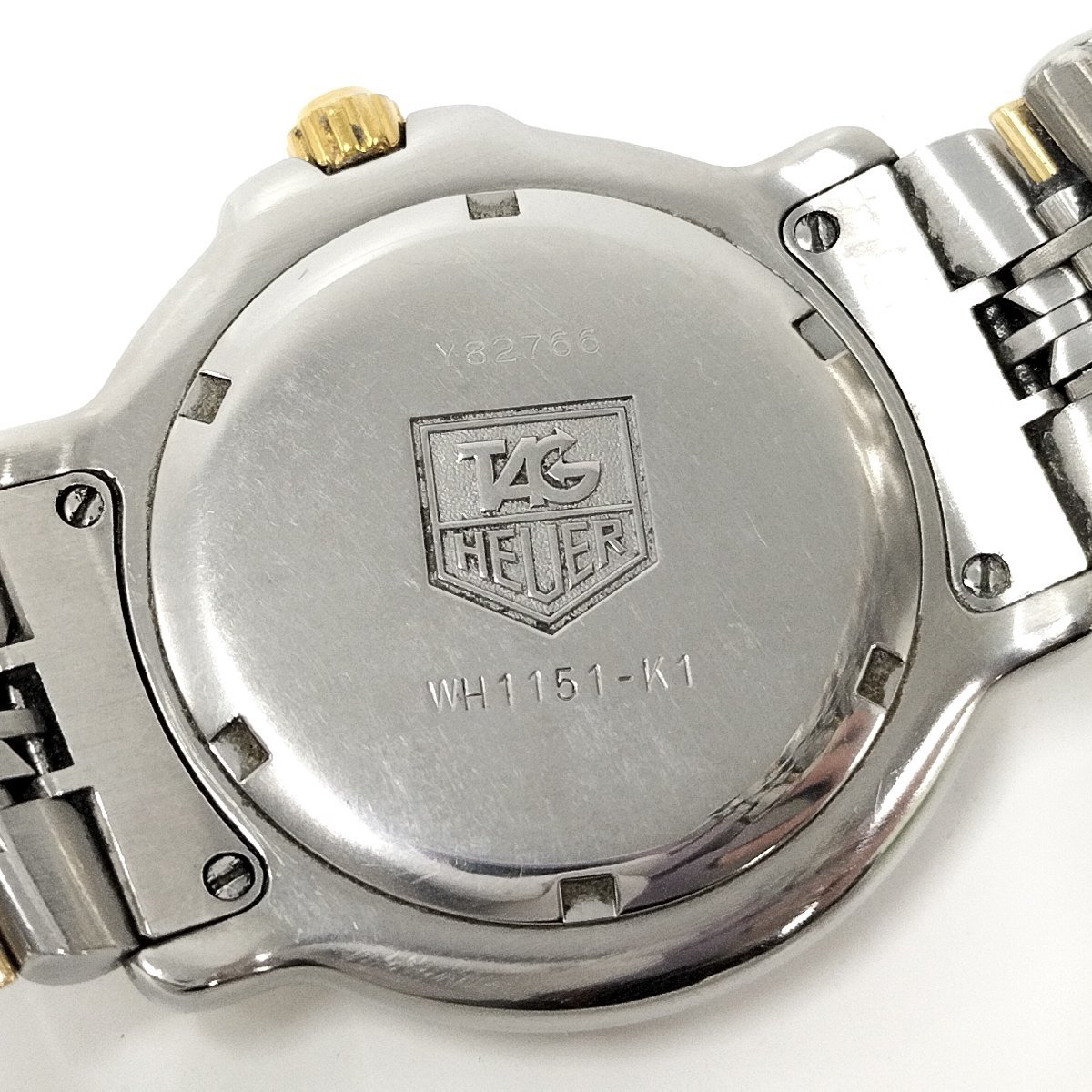 ●現状品 TAG HEUER タグホイヤー WH1151-K1 メンズ腕時計 ホワイト文字盤 クォーツ デイト 中古[ne]u498_画像7
