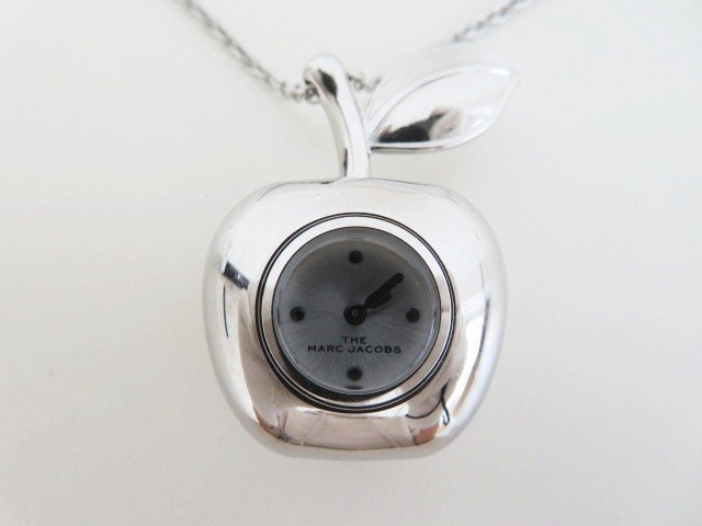 K12 MARC JACOBS マークジェイコブス THE APPLE PENDANT アップルペンダント ペンダントウォッチ シルバー_画像1