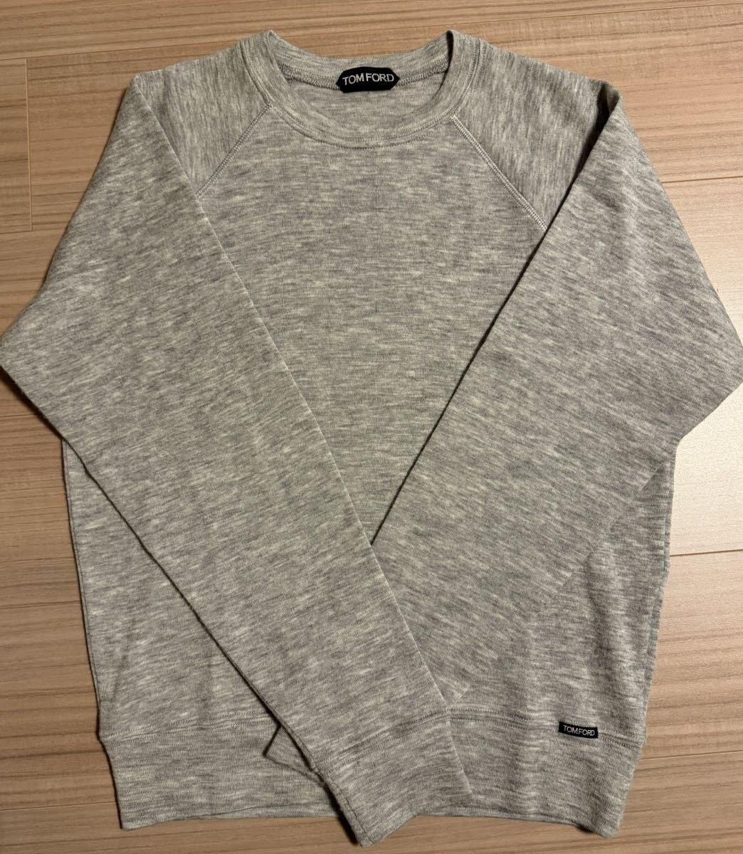 ☆関税送料込☆【TOM FORD】カシミアスウェットフーディ トープ TOMFORD トムフォード カシミヤ スウェット ニット グレー
