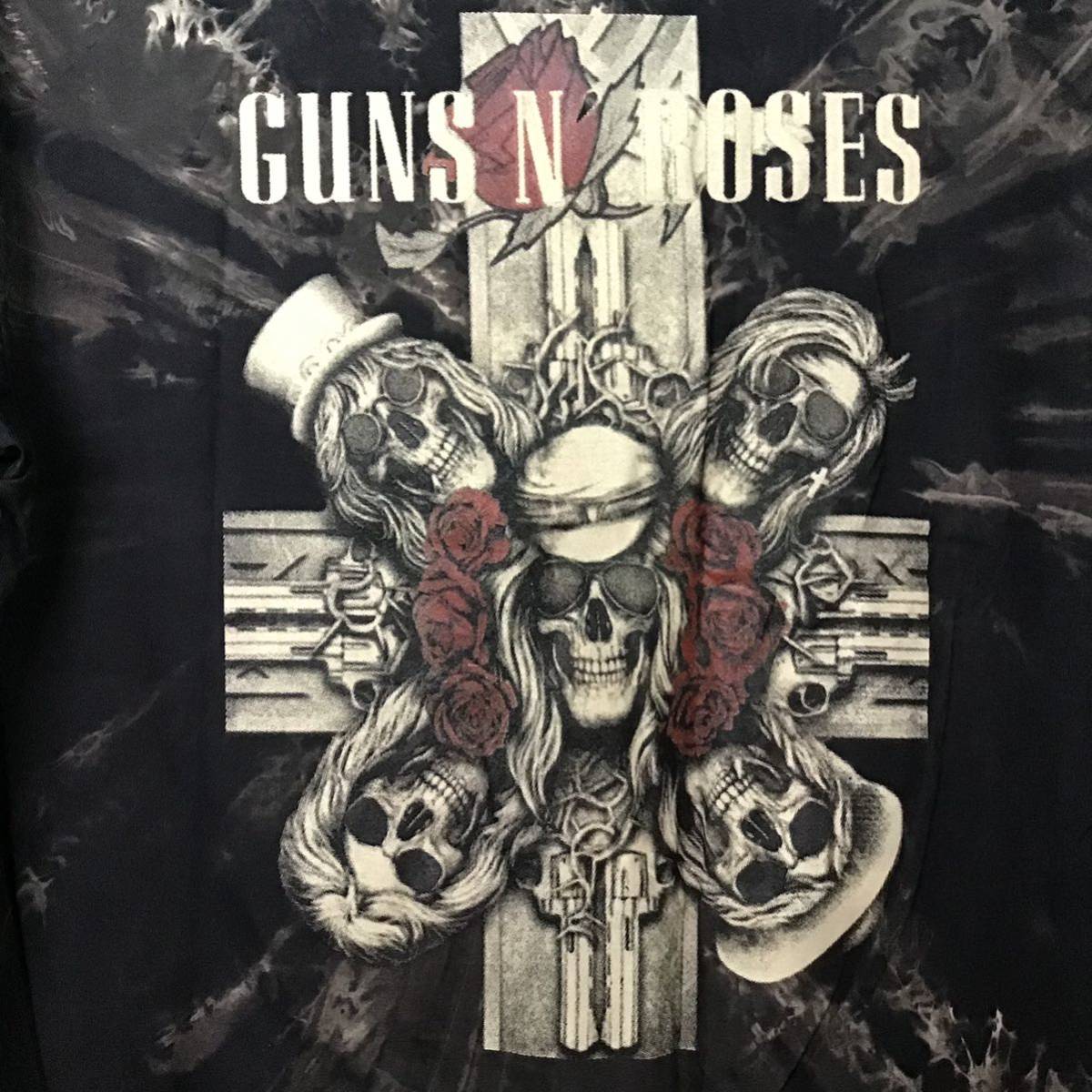 ガンズ アンドローゼズ　Tシャツ　XLサイズ　Guns N' Roses タイダイ　絞り染め　ムラ染　半袖