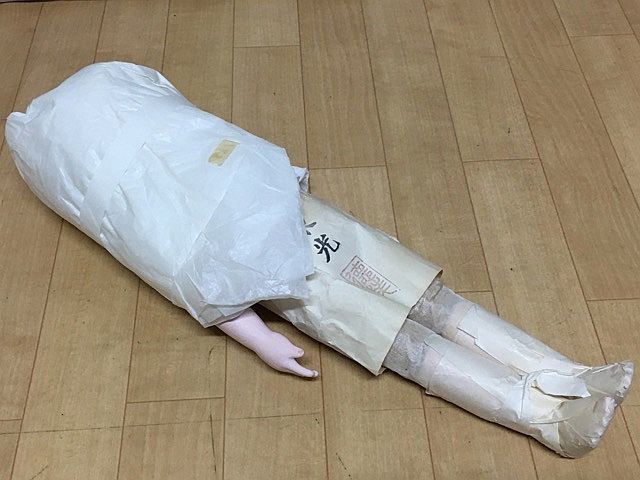 G1834S 松乾斎東光の市松人形 経年保管品 裸 身長 約42cm japanese doll GNG_画像3