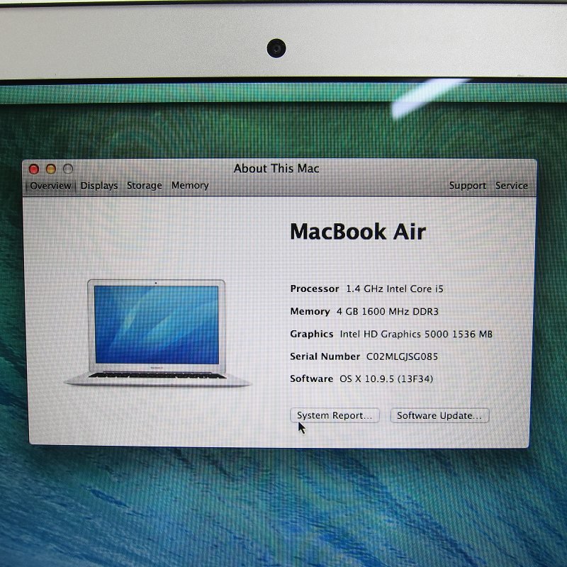 A3284S 通電ok Apple MacBook Air A1466 13インチ Core i5 1.4GHz メモリ 4GB 120GB_画像3