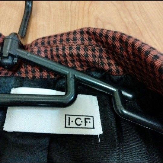 I.C.F　テーラードジャケット　イタリアサイズ42　チェック柄　ダブル　大きいサイズ