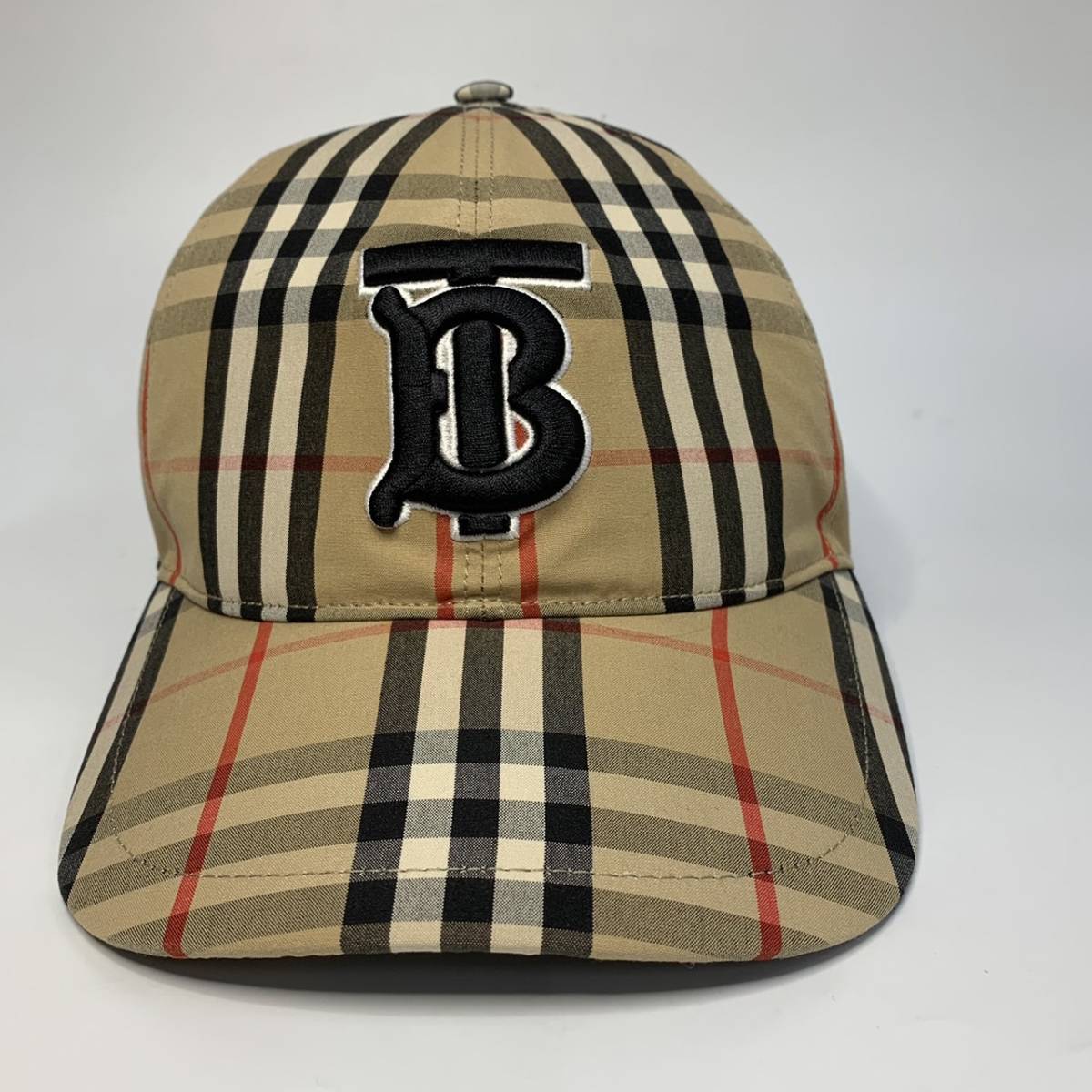 BURBERRY バーバリー TBロゴ キャップ ノバチェック 帽子 キャップ帽 ベースボール L 8038504_画像1