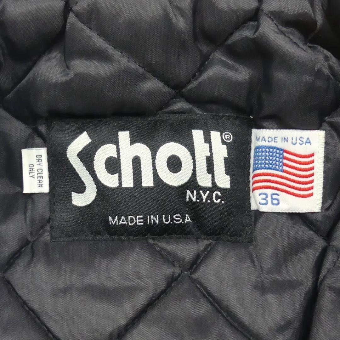 即決★アメリカ製 Schott★メンズS ピーコート Pコート ショット 36 赤 USA製 キルティング 軍物 シングル ジャケット