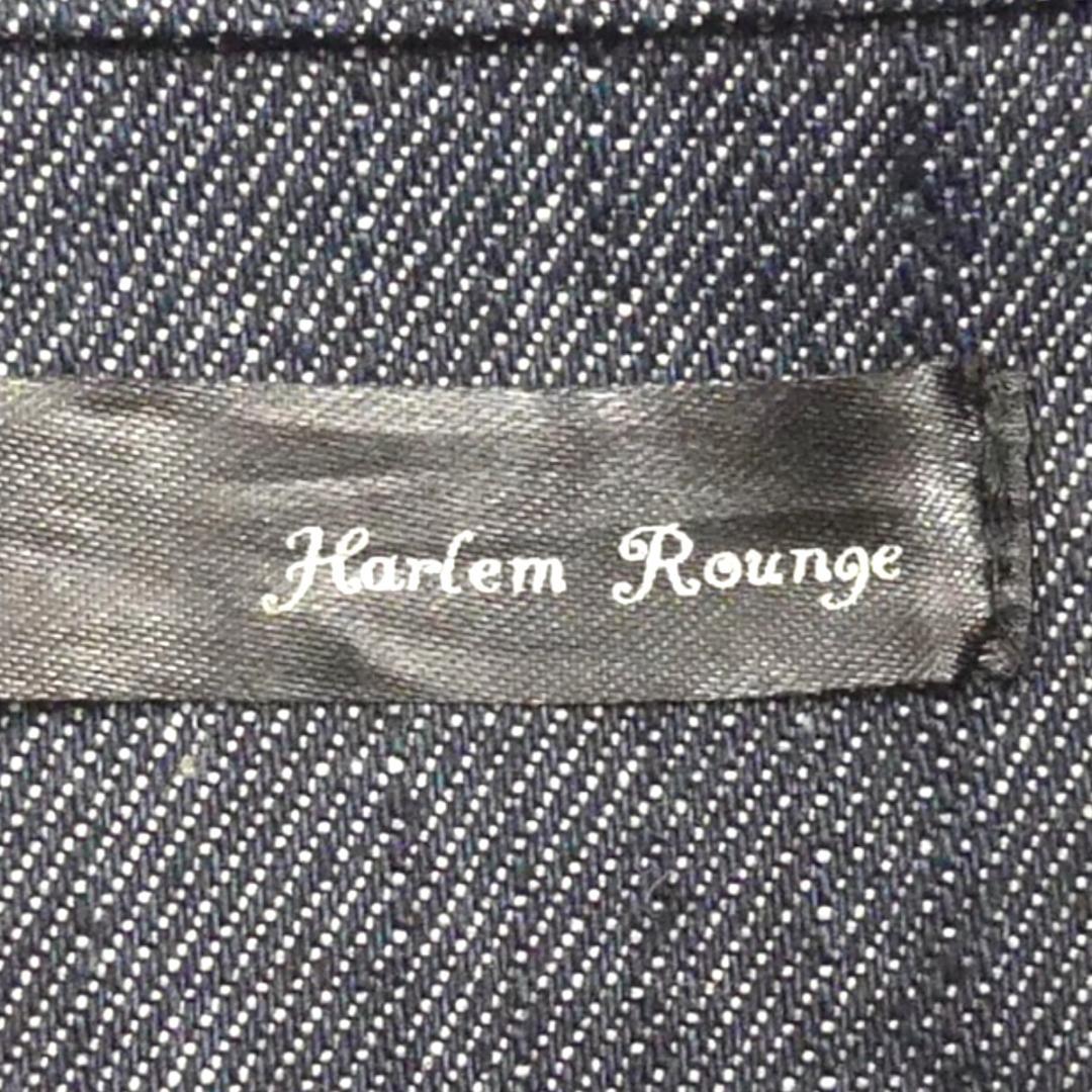 即決★Harlem Rounge★メンズM レザーコンビウエスタンシャツ ハーレムラウンジ デニムシャツ 長袖