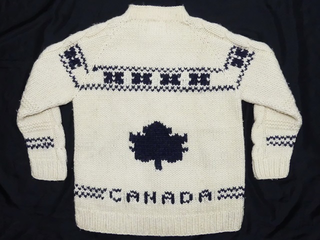  быстрое решение * Canada производства CANADIAN SWEATER* мужской XL ранг кушетка n свитер Canadian свитер клен темно-синий шерсть жакет кардиган 