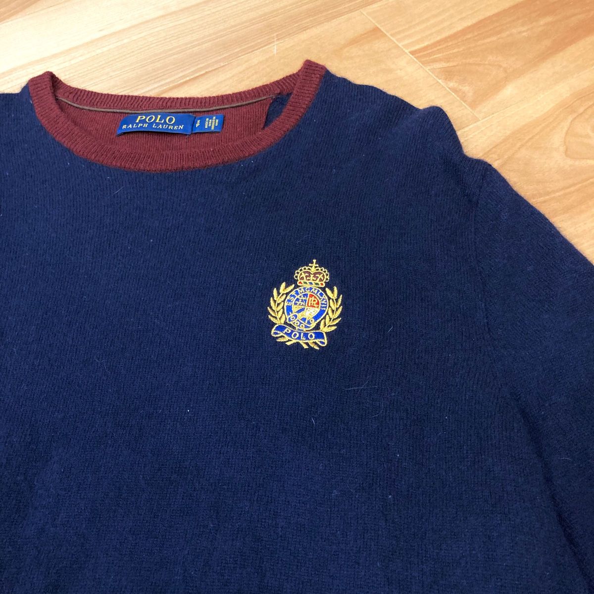 POLO RALPH LAUREN ラルフローレン　セーター　ニット　ロゴ刺繍　 長袖 ウール トップス