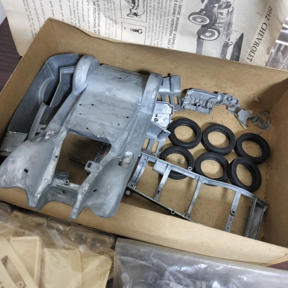 Hubley metal kit 1932 Chevrolet PHAETON No.4865-350 ハブレー メタルキット シボレー 未組立 プラモデル ミニカー 当時物 ヴィンテージ_画像3