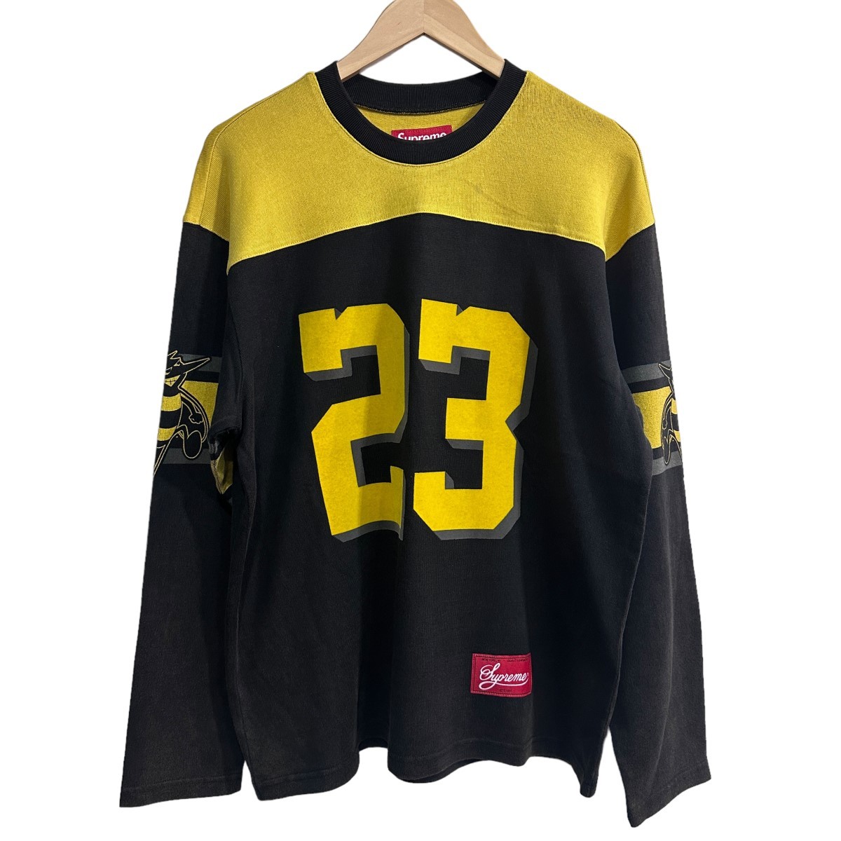 【美品】サイズS シュプリーム SUPREME　 23AW Bumblebee L／S Football Top ロングスリーブTシャツ 商品番号：8065000164437