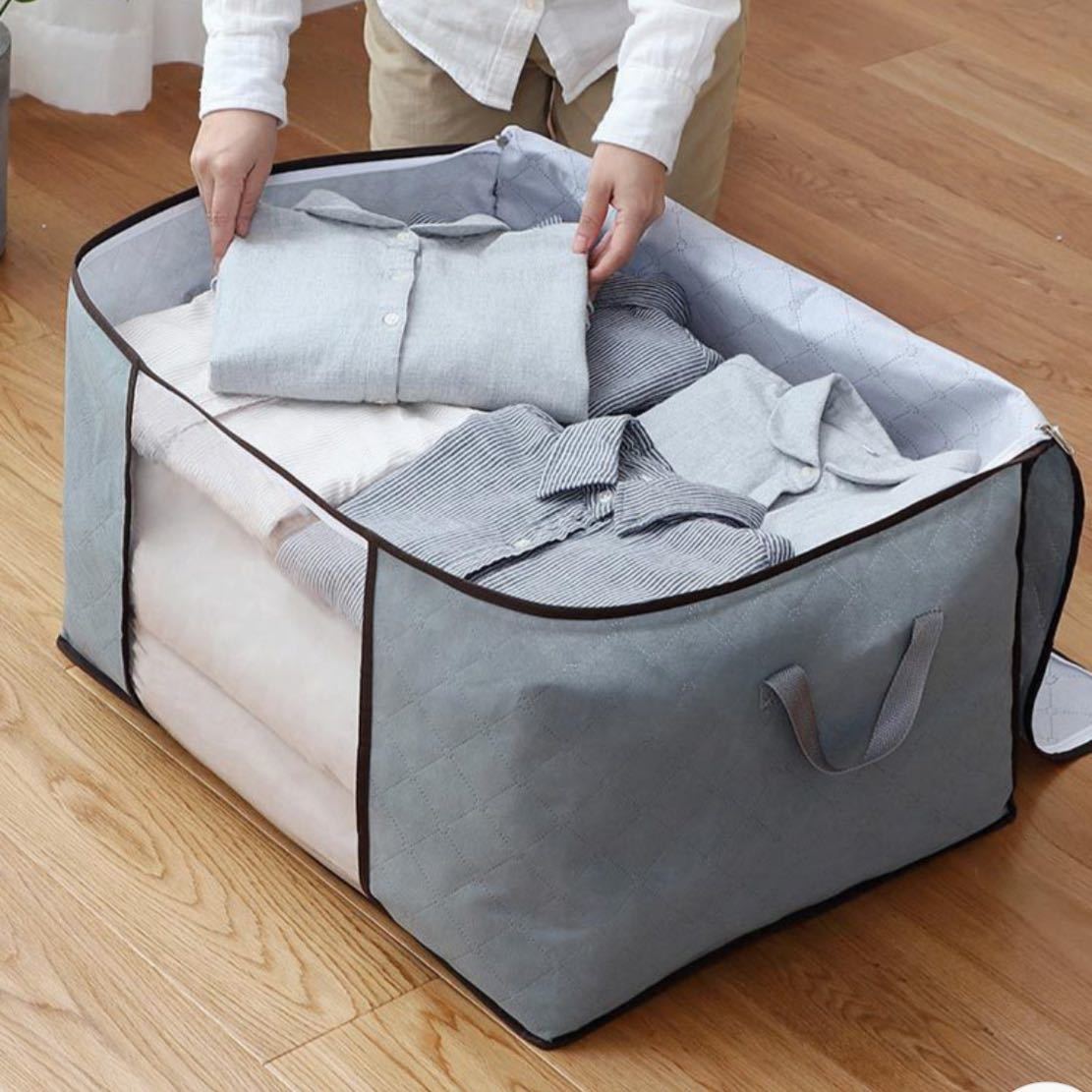 futon storage case 2 sheets clothes case clothes case high capacity folding . change gray 