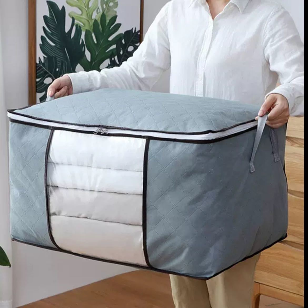  futon storage case 2 sheets clothes case clothes case high capacity folding . change gray 